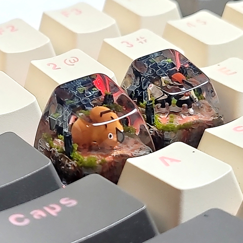 Chainsaw man keycap, pochita keycap, Mechanical Keyboard Button In chainsaw man, keycap resin