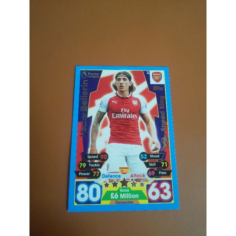 Genuine Sparkling Bellerin Speed King Soccer Card Shopee Malaysia