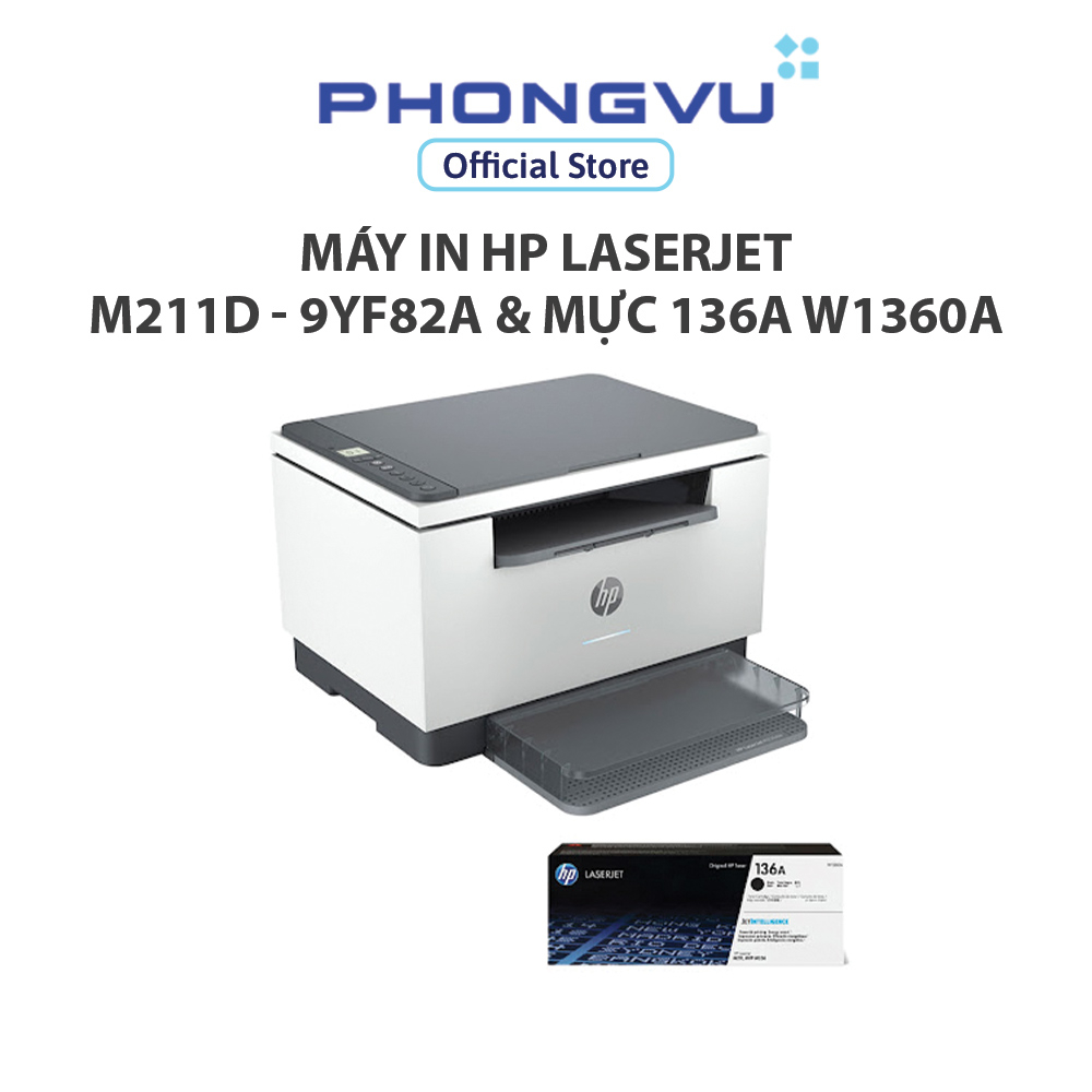 Hp Laserjet M211d Printer 9yf82a And Hp 136a Ink W1360a Shopee Malaysia 8762