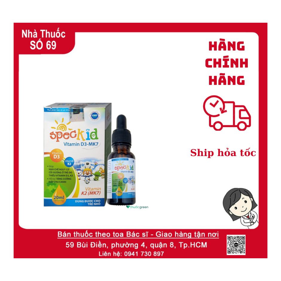 Speckid Vitamin D3 & K2 Mk7 _ 20ml Helps To Effectively Absorb Calcium