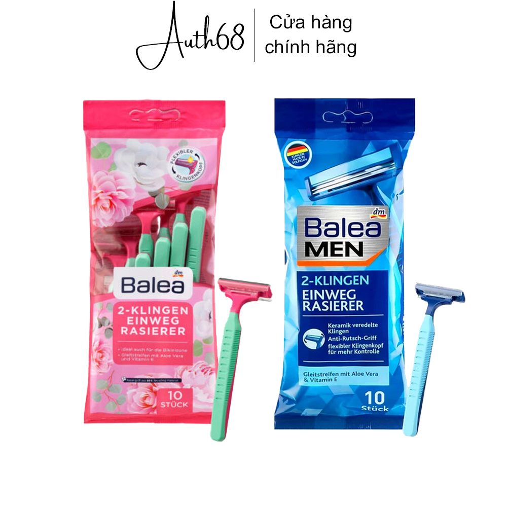 Balea German men's and women's Razors with double blade, bag of 10 ...