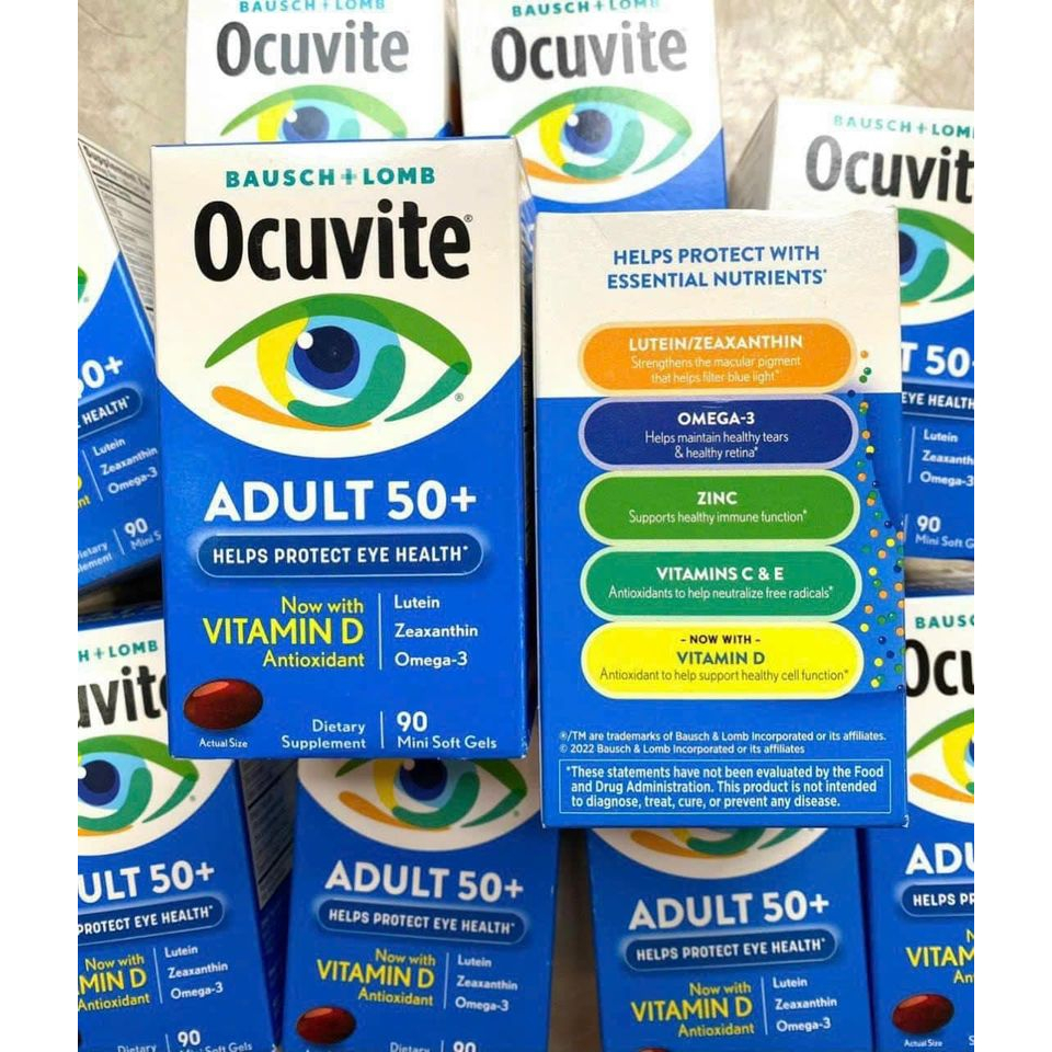 Ocuvite Adults 50 + Eye Tonic Pills For People Over 50 Years Old To