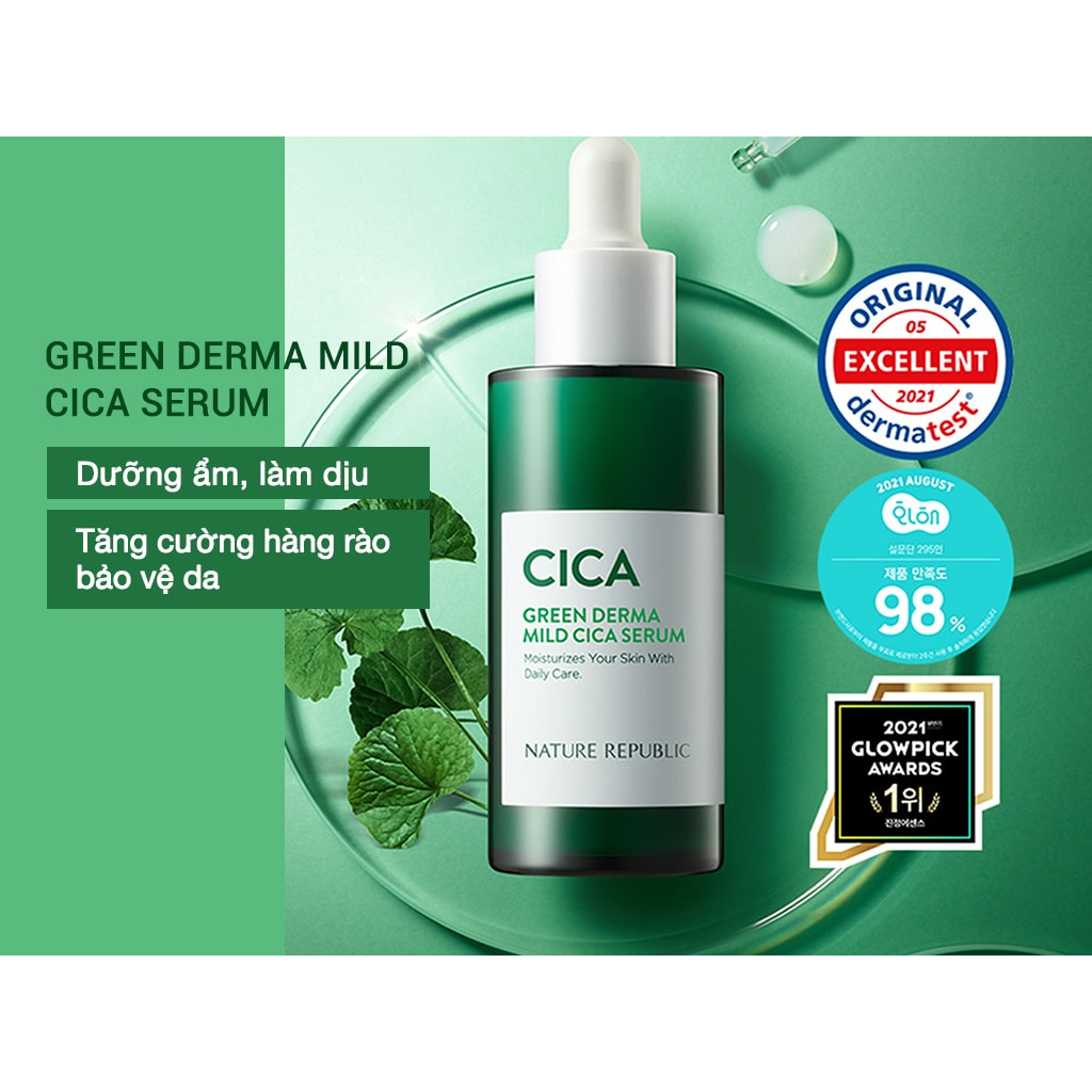 Nature Republic Green Derma Mild Cica Serum nourishes the skin 50ml ...