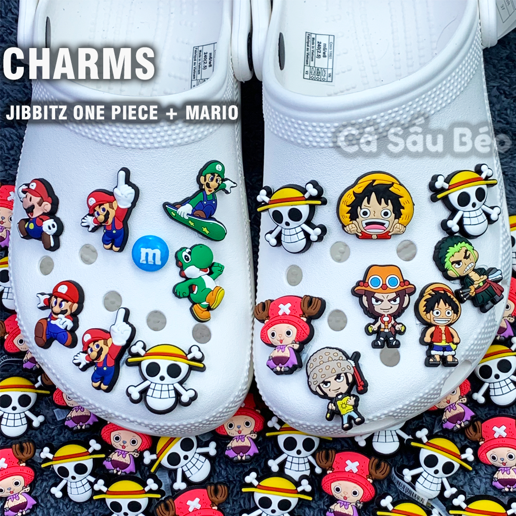 Sticker / jibbitz / charm Super Mario, One Piece, Monkey D.Luffy
