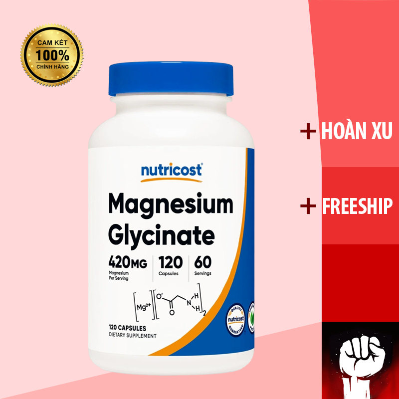 Magnesium Oral Tablets Nutricost Magnesium Glycinate [420 mg
