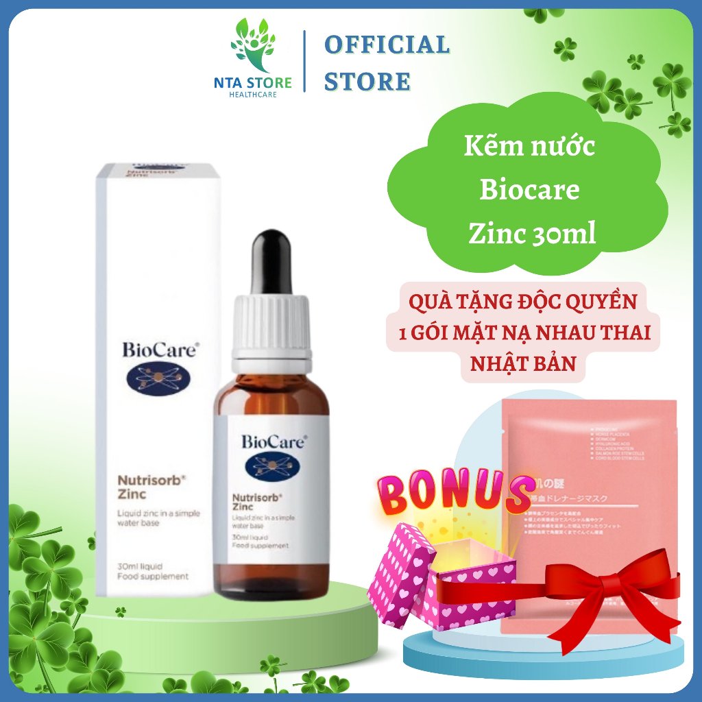 Zinc Biocare Nutrisorb ZinC Plus Ascorbate (30ml), ZinC Droplet Bio
