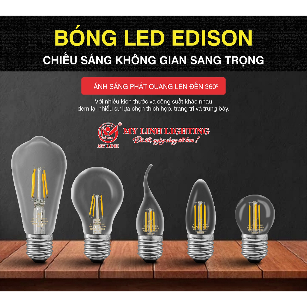 My Linh high-end decorative Edison led bulbs 4w - 6w - 8w - Fake ...