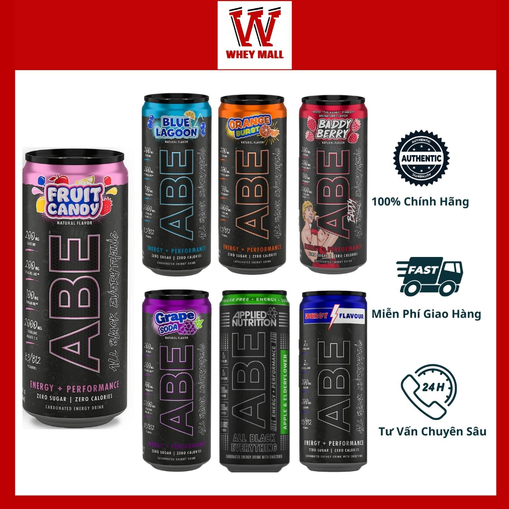 Abe Pre workout Cans (1 Can x 330ml) Abe Can Abe Drinking Water To