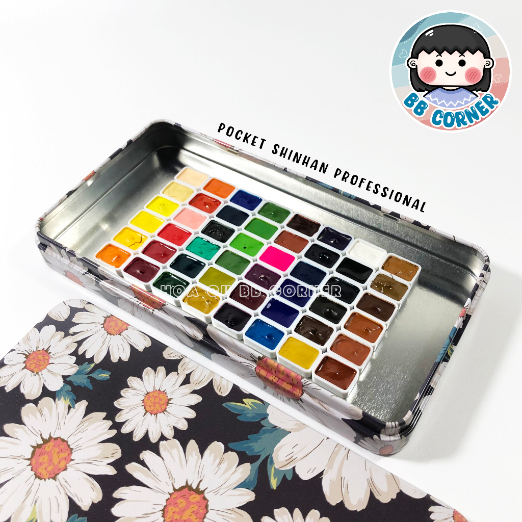 SHINHAN Professional Watercolor Palette - 35+2 Color Polycarbonate Artist Set