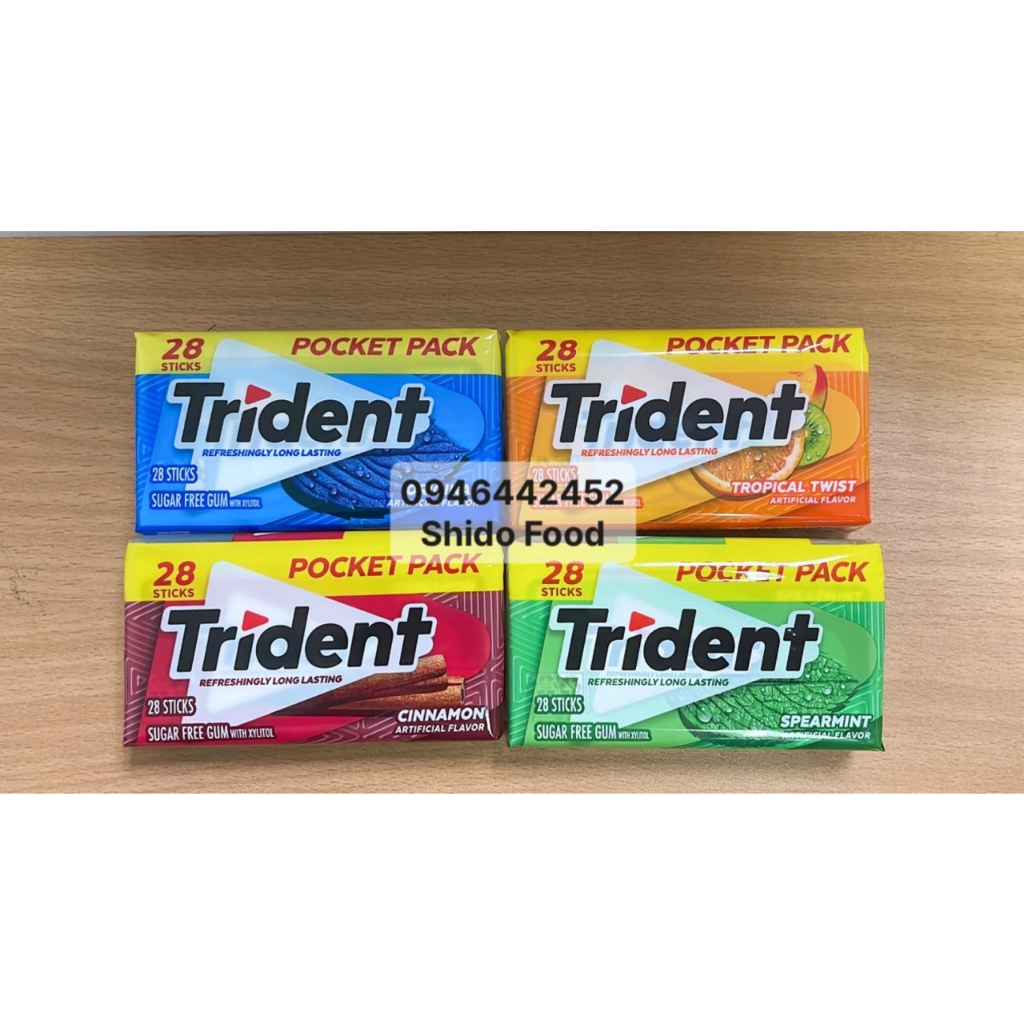 [Box Of 28 Shrimp] New Us Trident Gum Trident Candy. Shopee Malaysia