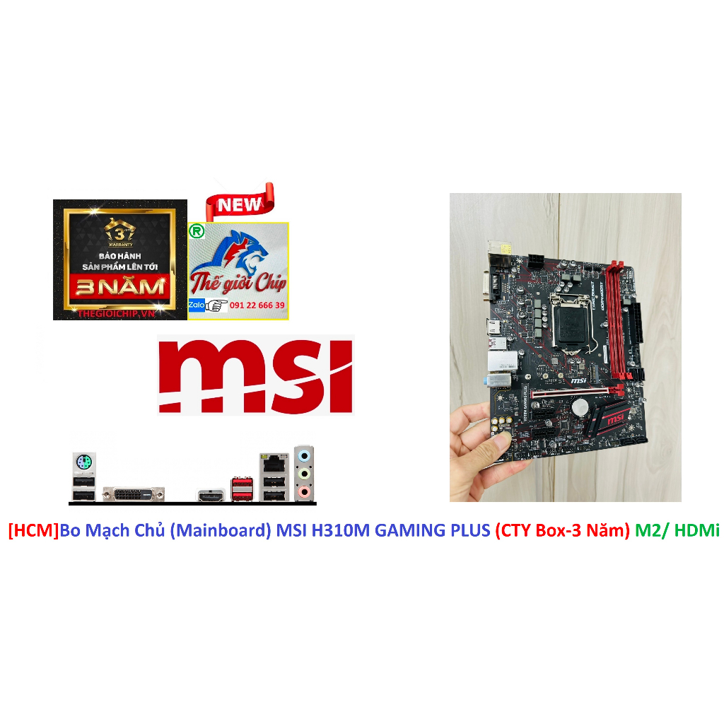 [HCM] Mainboard (Mainboard) MSI H310M GAMING PLUS (Box3 Years Company