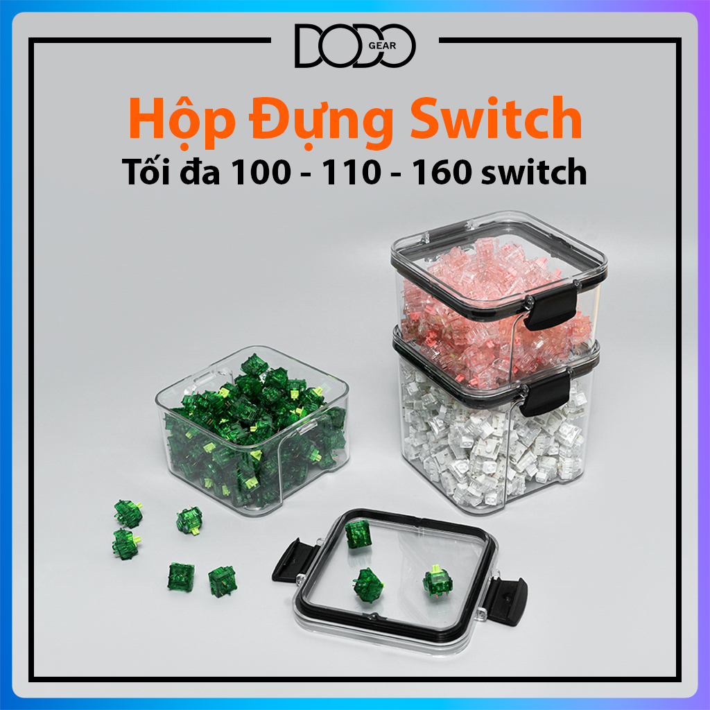 Transparent Plastic Mechanical Keyboard switch Jar With Up To 110