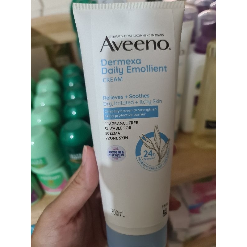 Aveeno Dermexa moisturizing cream for eczema, dry, cracked skin (adults ...