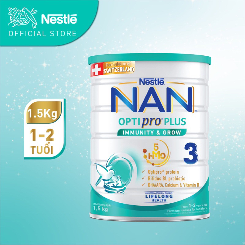 Nestlé NAN OPTIPRO PLUS 3 Milk Powder 850g / Can With 5HMO | Shopee ...