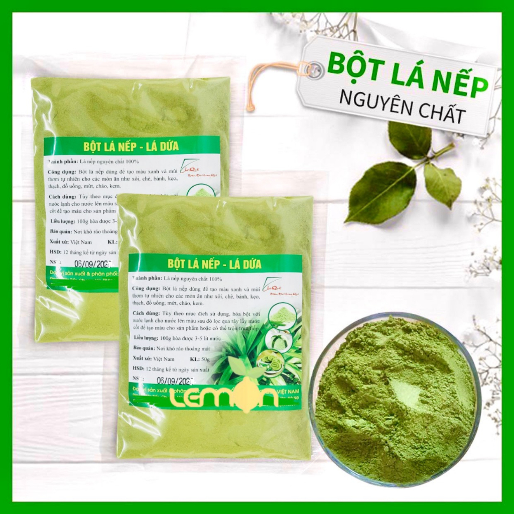 Pure glutinous rice leaf powder (pandan leaf powder) creates a natural ...