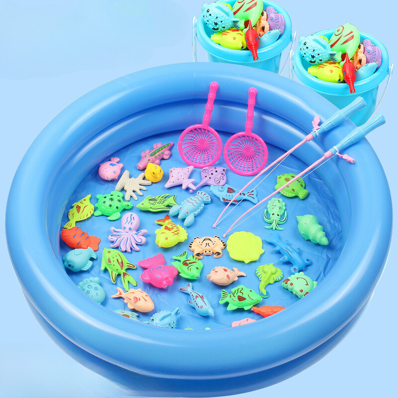 42 Detail Fishing Toys With Including Fish, Fishing Rod, Racket