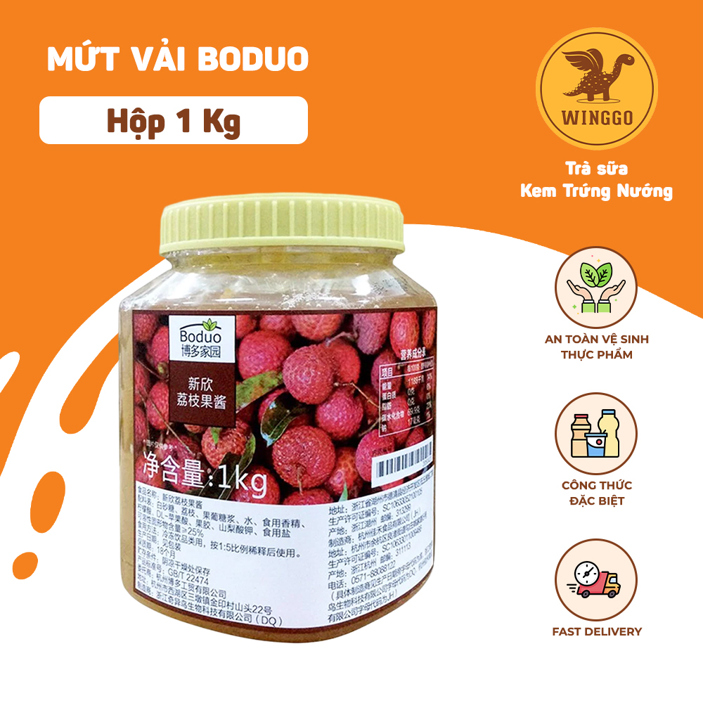 Boduo Litchi Jam 1Kg Box Used To Make Lychee Tea Shopee Malaysia