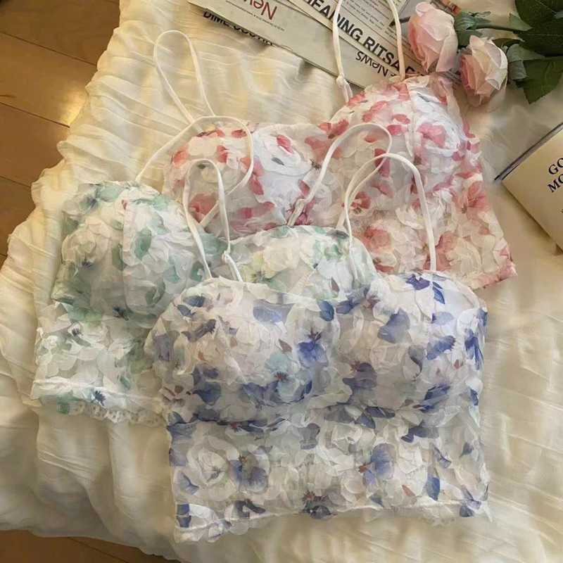 Bra 7697 Floating Pattern 3D Flower | Shopee Malaysia