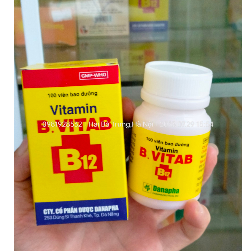 Vitamin B.Vitab B12 Danapha Supplemented With Calcium And vitamin B ...