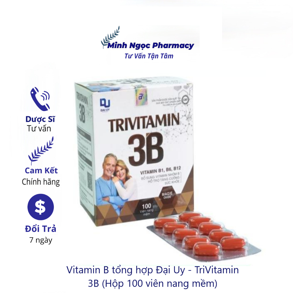 Dai Uy Multivitamin B - TriVitamin 3B (Box of 100 soft capsules ...