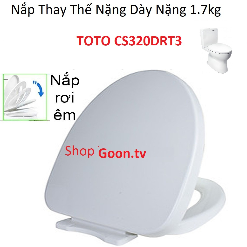 Toto CS320DRT3 Toilet Lid, Hero Lid Falls Smoothly Assembled TOTO