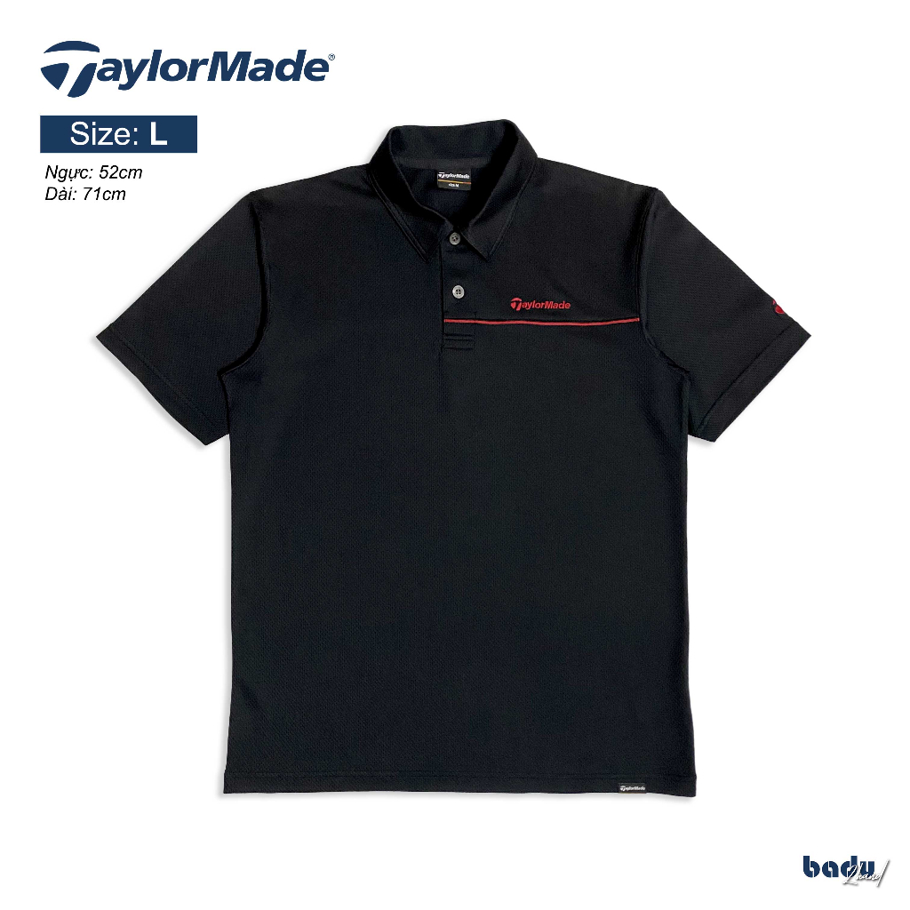 Taylormade Golf 2hand polo TShirt size L Black Shopee Malaysia