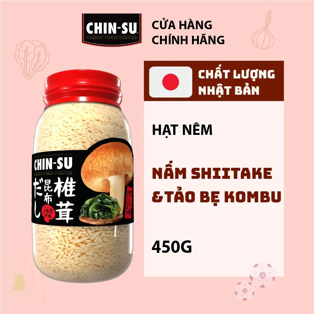 CHIN-SU Shiitake Mushroom Seasoning & Kombu Algae Bottle 450g | Shopee ...