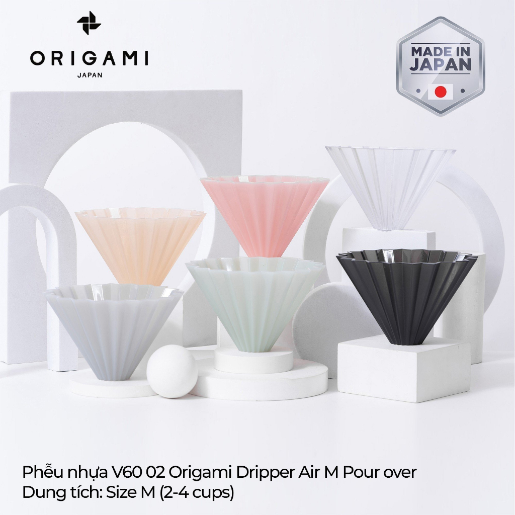 [Origami Japan] VOLCANO Plastic Funnel V60 02 Origami Dripper Air M