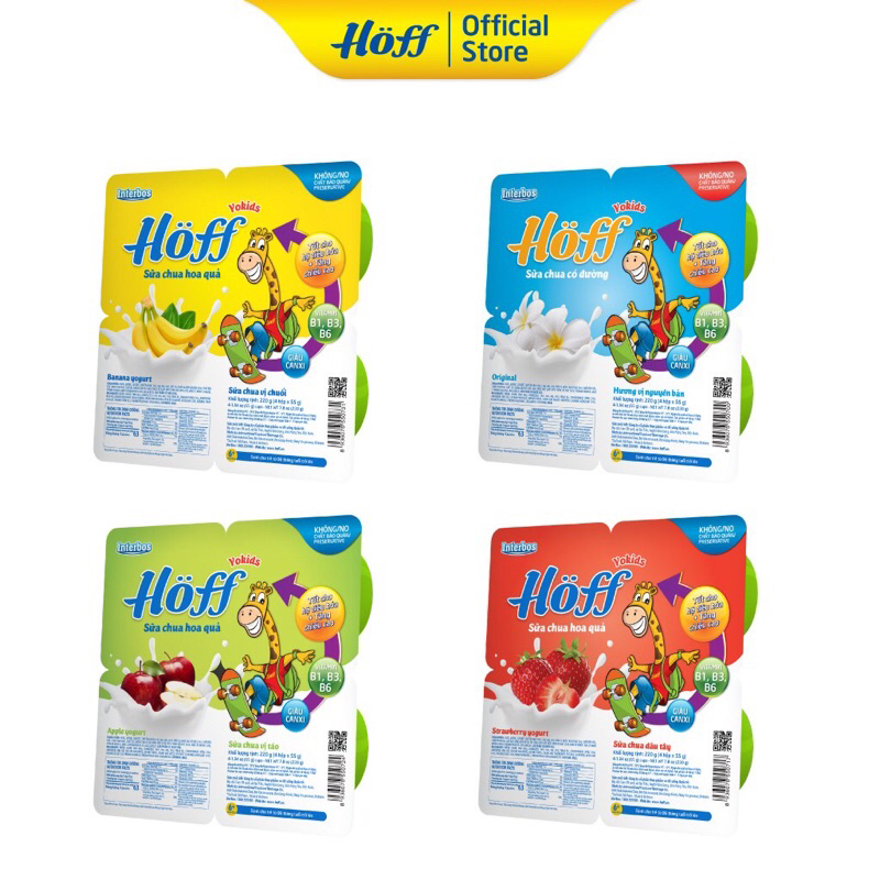 Children's Yogurt From 6 Months Old Hoff Strawberry, Banana, Apple ...