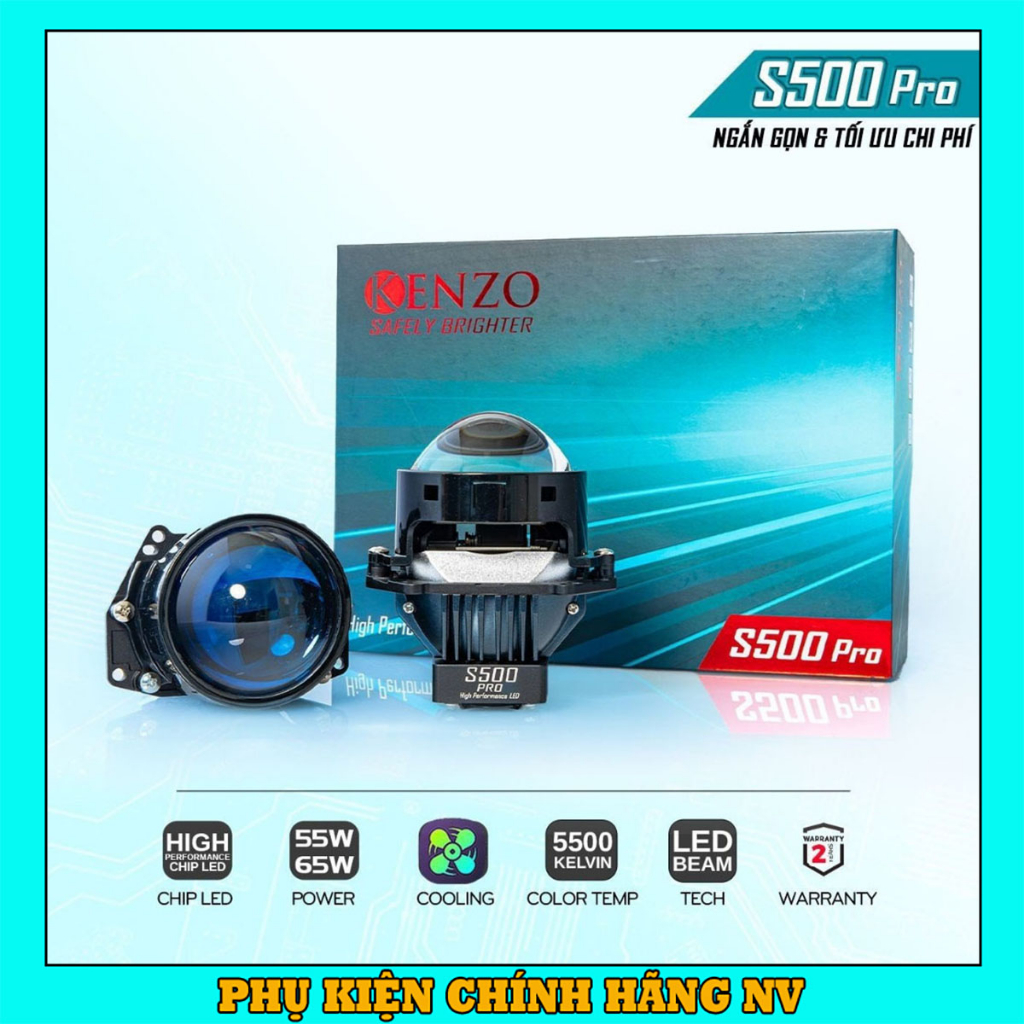 Kenzo S500 Pro New 65W Genuine led Ball Headlight, Short And Optimal