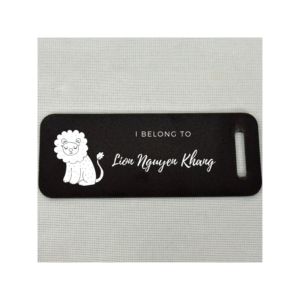Nameplate / nametag laser Engraved HighGrade Aluminum Backpack Hanging For Baby To Avoid