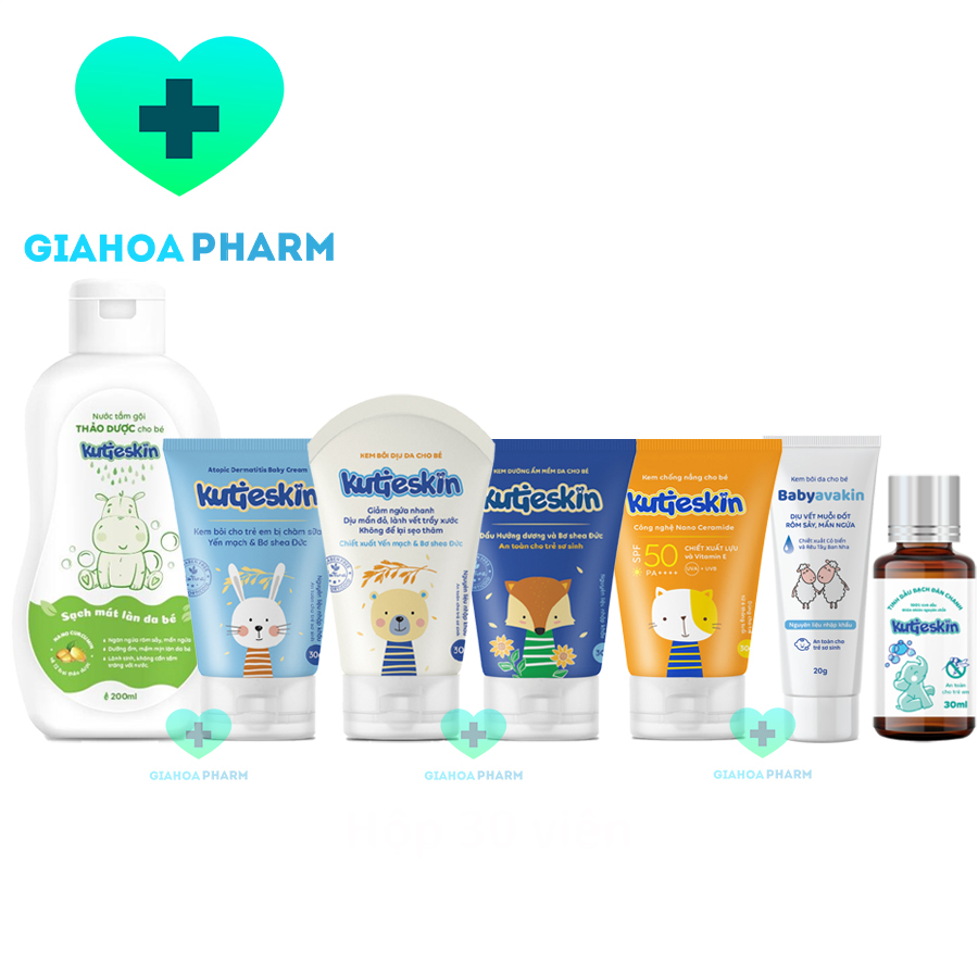 Kutieskin Baby Herbal Skin Care Kit Moisturizes, Reduces Rashes, Eczema