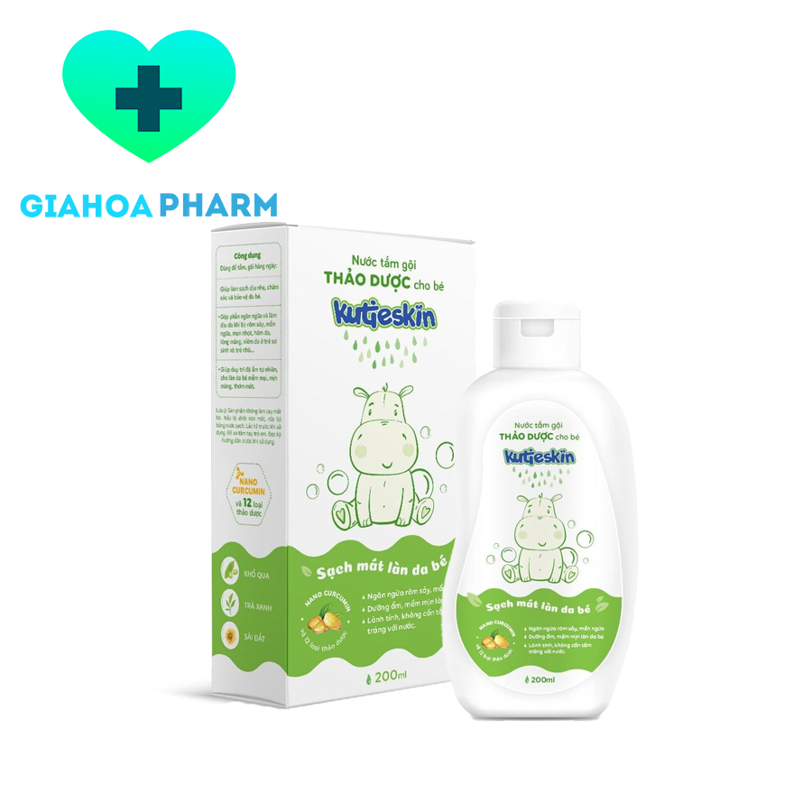 Kutieskin herbal baby shampoo cleans the skin, prevents heat rash ...