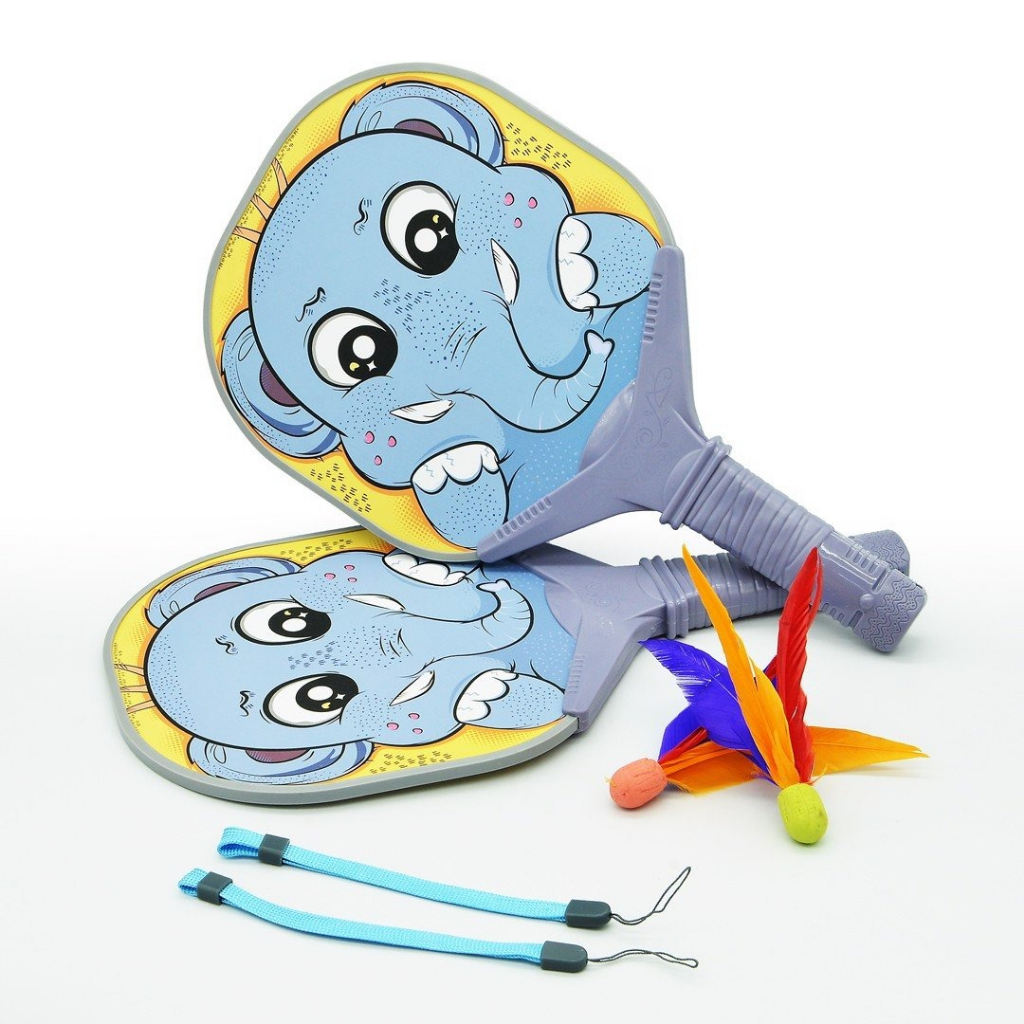Toys: Rainbow Racket Set - Good Talent Elephant DK81187 (2 Rackets + 2 ...
