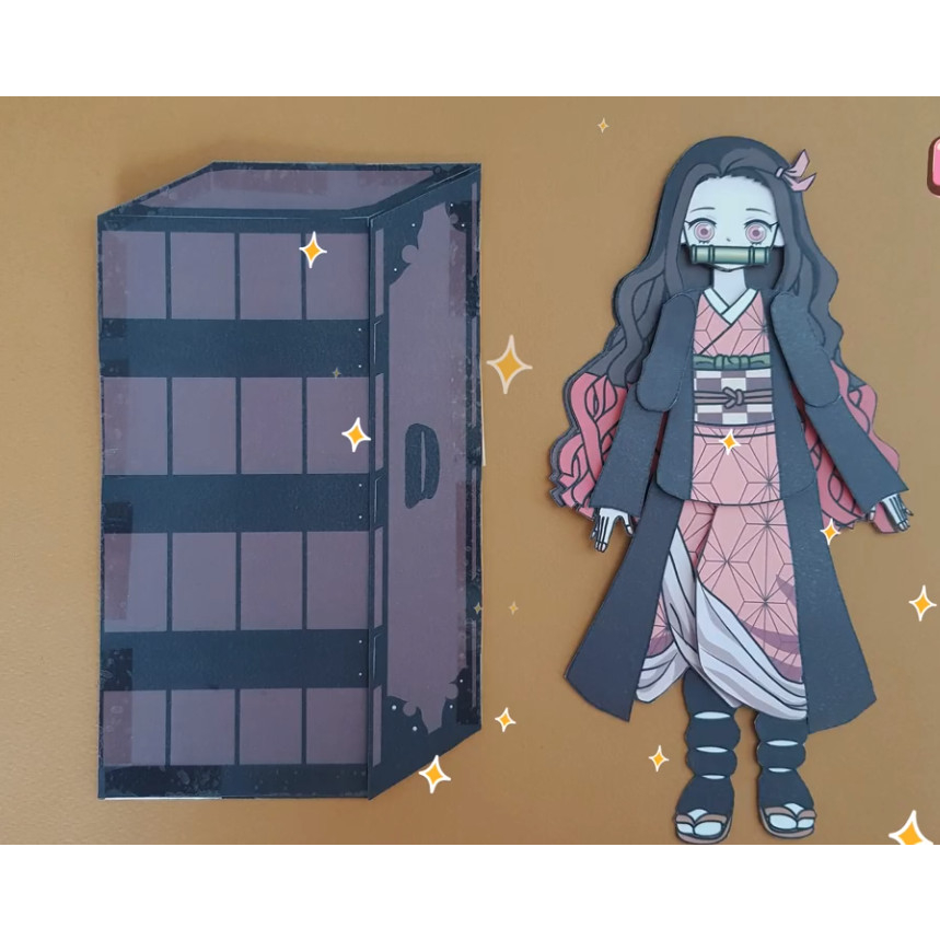 Nezuko Paper Doll And Mystery Box Happyfunny Shopee Malaysia 