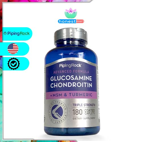 Piping Rock Triple Strength Glucosamine Chondroitin MSM + Turmeric 180