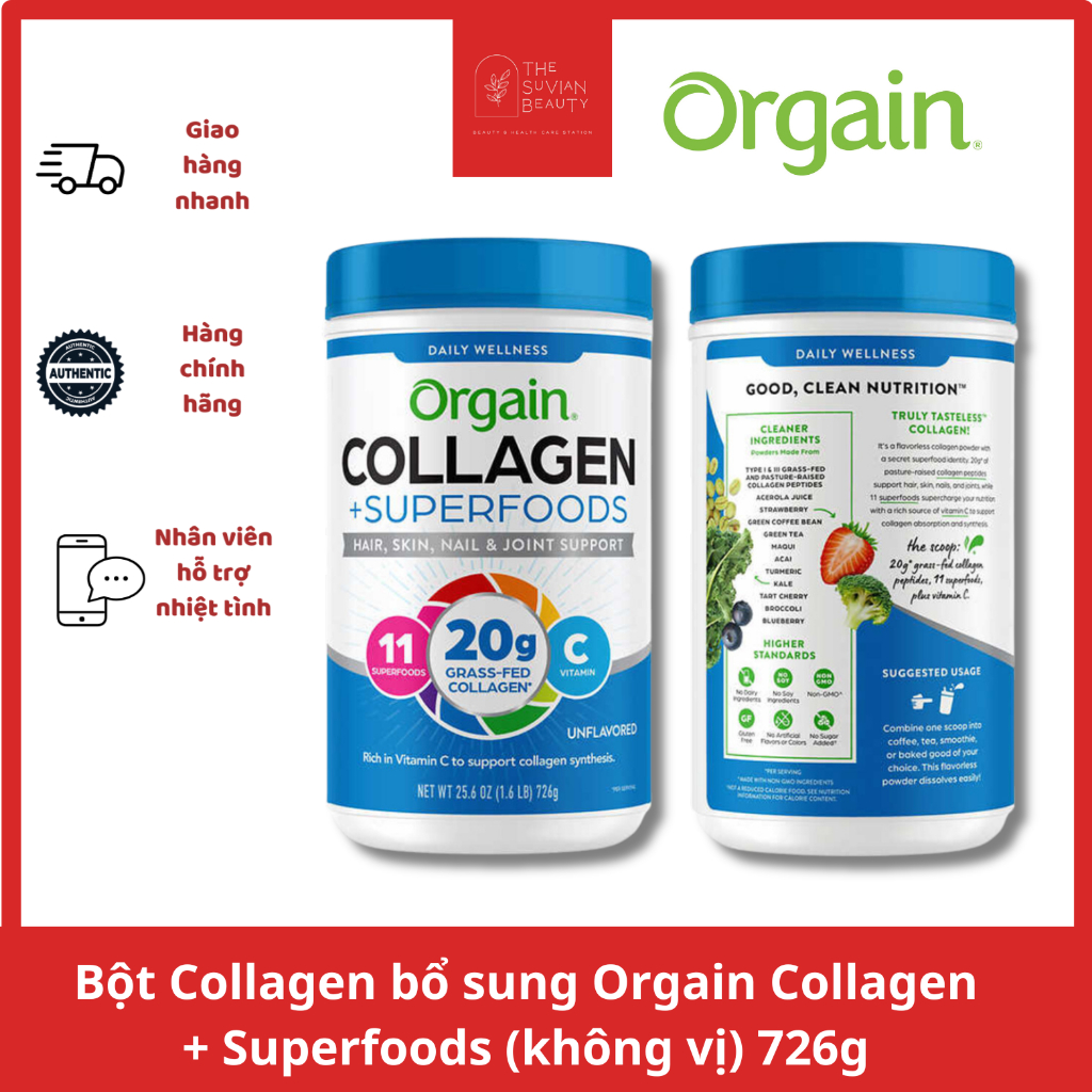 Collagen Powder Supplemented With Orgain Collagen + Superfoods