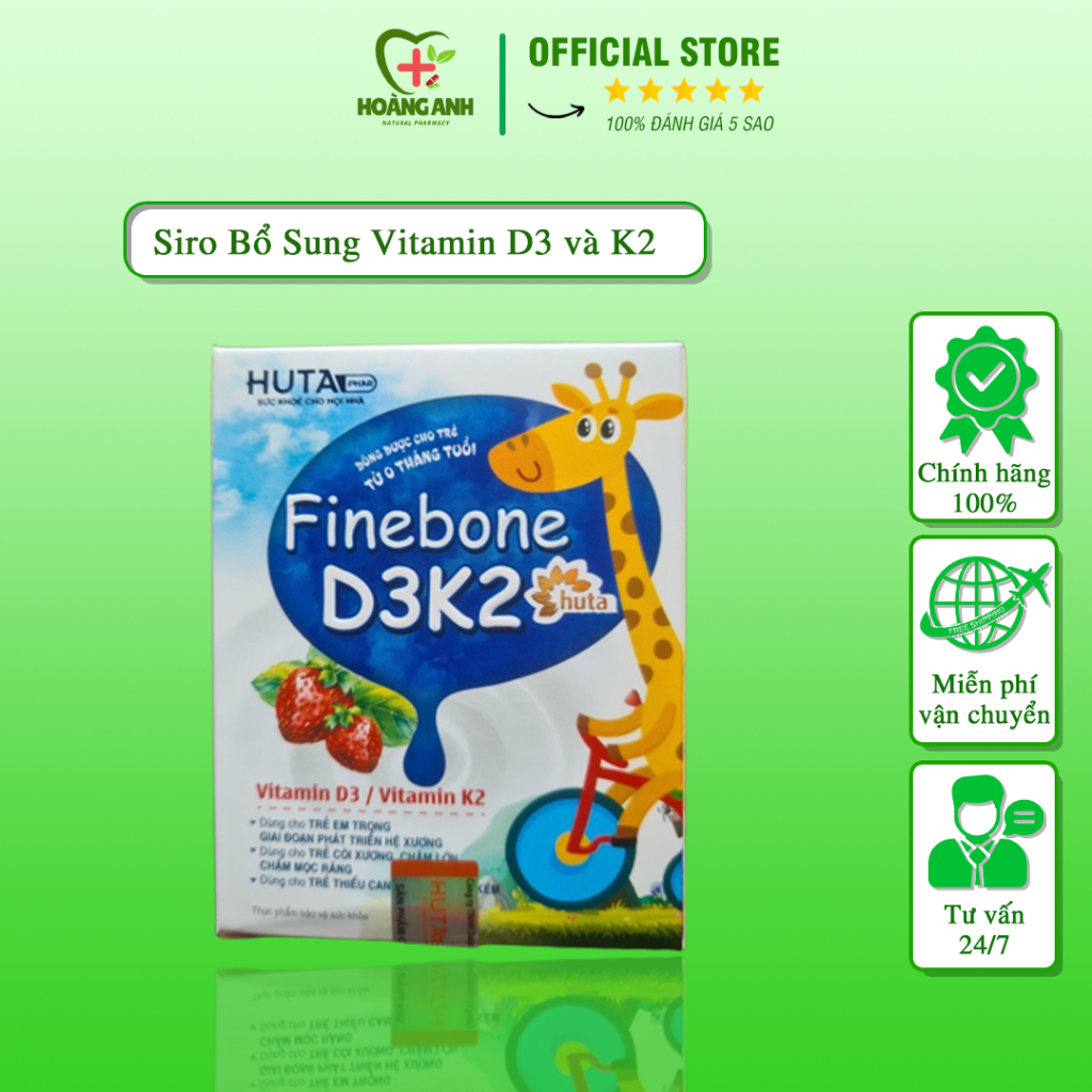 Finebone D3K2 HUTA Syrup Supplemented With Vitamin D3 And K2 Hoang