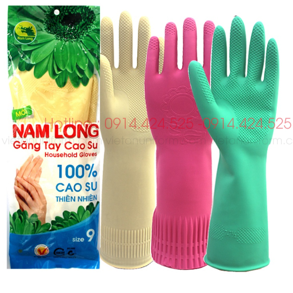 Nam Long Rubber Gloves, Dishwashing Rubber Gloves, Laundry, Cleaning