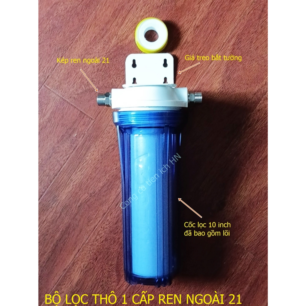 1-stage upstream raw water filter with external thread and 21 internal ...