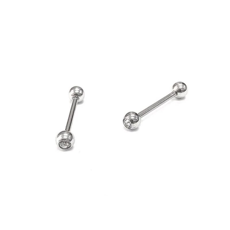 (1 Pcs) Tongue Piercings Stone Blade Piercings Stainless Medical