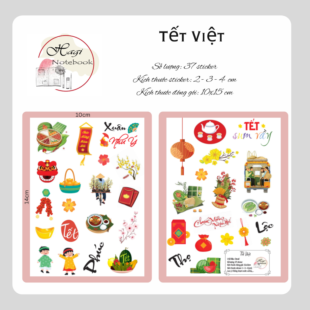 CNY Sticker, CNY 2024 theme die cut sticker, small and pretty | Shopee ...