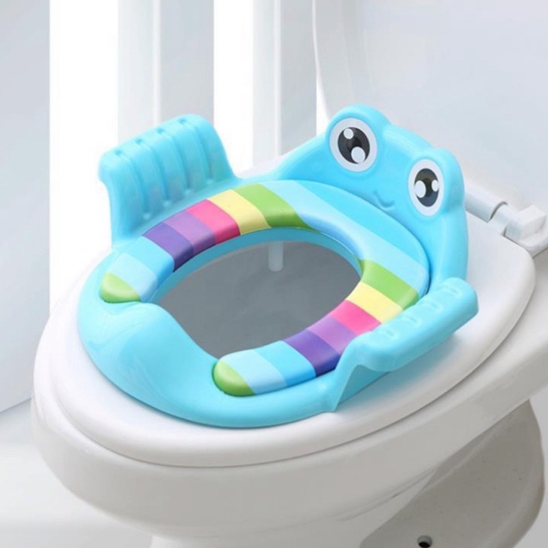 Ballet Flats / Miniature Frog Toilet Seat With Armrest For Baby To Sit ...