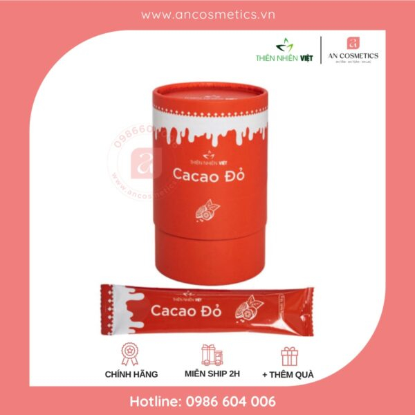 Red cocoa supports weight loss Thien Nhien Viet (Box of 15 packs ...