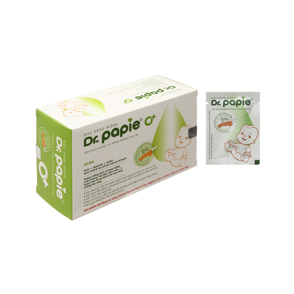 Dr Papie antibacterial safe oral sanitary gauze towel for baby box of