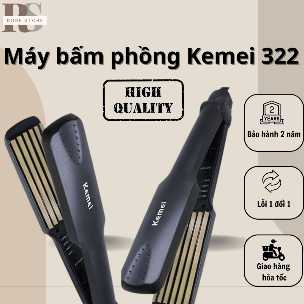 Kemei 322 curling iron, hairline volumizing machine creates thick hair ...