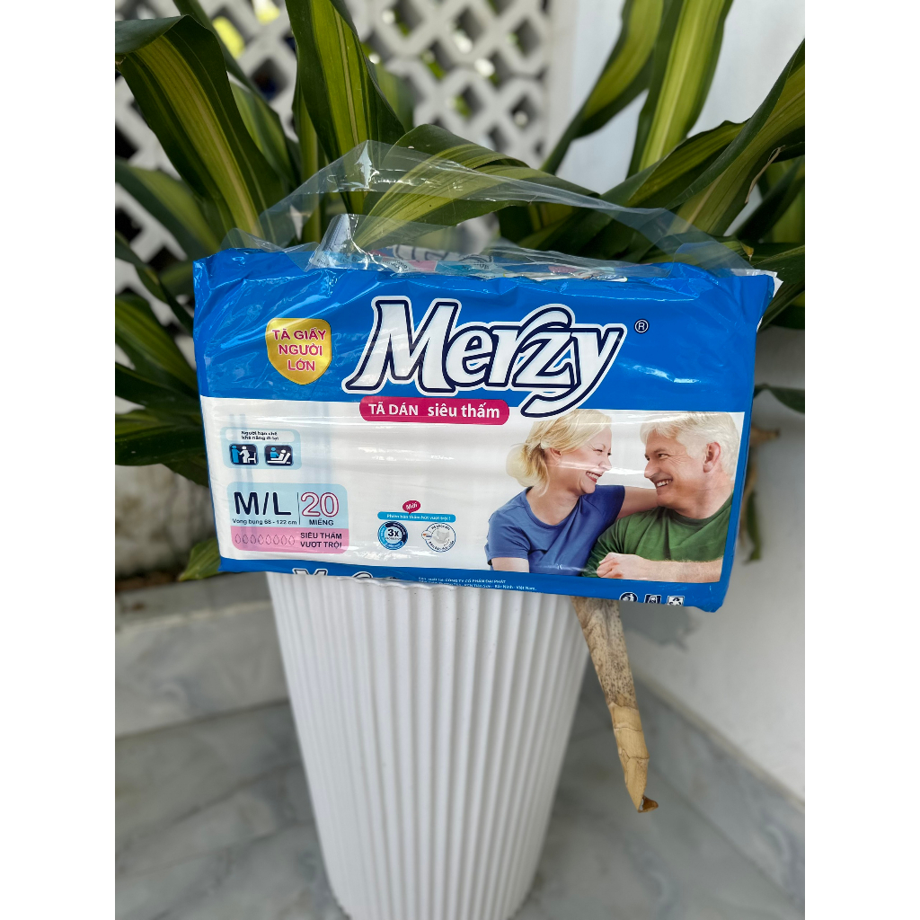 Merzy M/L adult diapers 20 pieces of diapers for the elderly for people ...