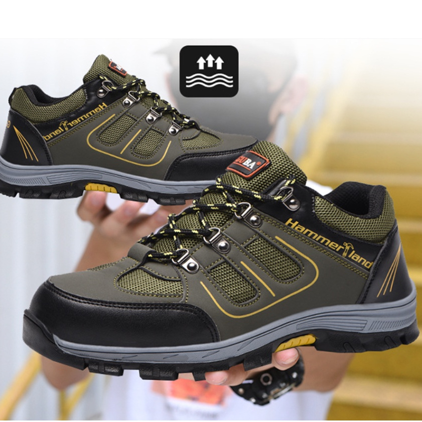 Steel Toe Kevlar Sole Work Safety Shoes, Anti-Nail, Smooth, Impact ...