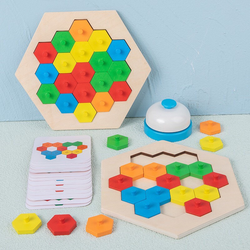 Honeycomb GAME Set With Bell (HONEYCOMB GAME) - HONEYCOMB Puzzle GAME ...