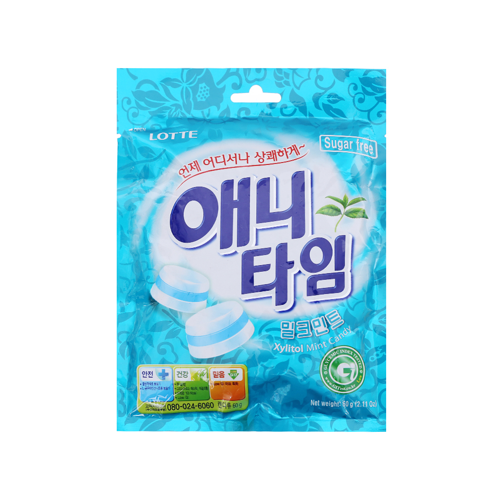 Lotte Anytime Xylitol Mint Candy Mint (60g Pack) Shopee Malaysia